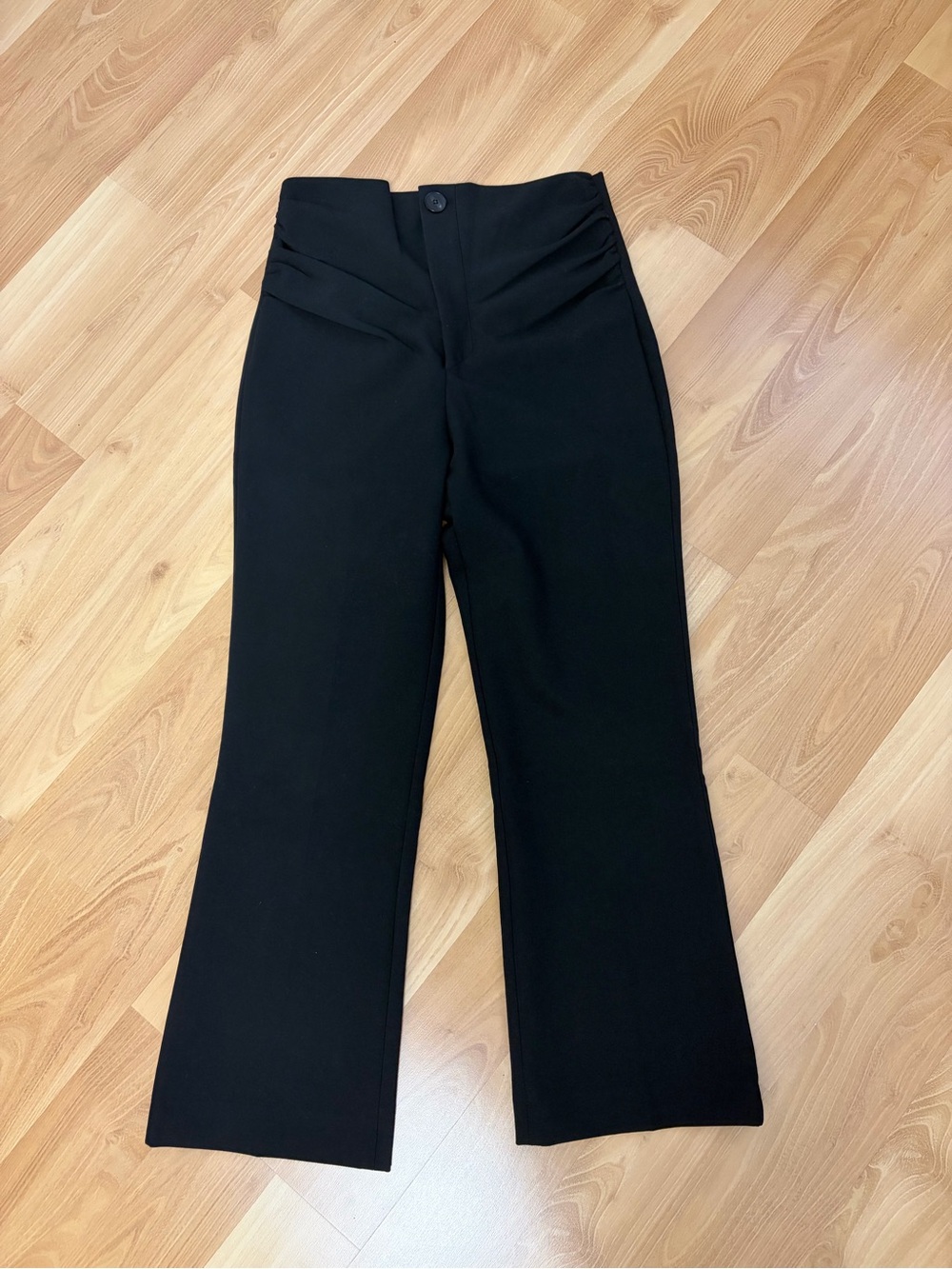 Zara Black Boot-Cut Tailored Trousers